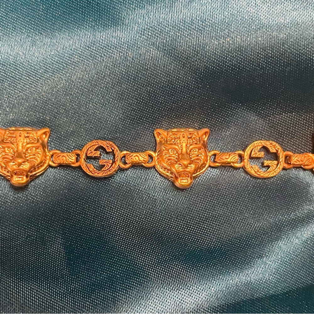 COPY Stunning Authentic Gucci GG Angry Cat bracelet - Picture 7 of 8
